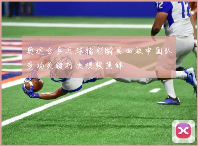 奥运会乒乓球精彩瞬间回放中国队多场关键对决视频集锦